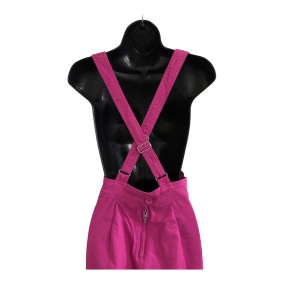 Sincerely Jules pink‎ khaki plunge front overalls jumper size small new - Picture 5 of 16